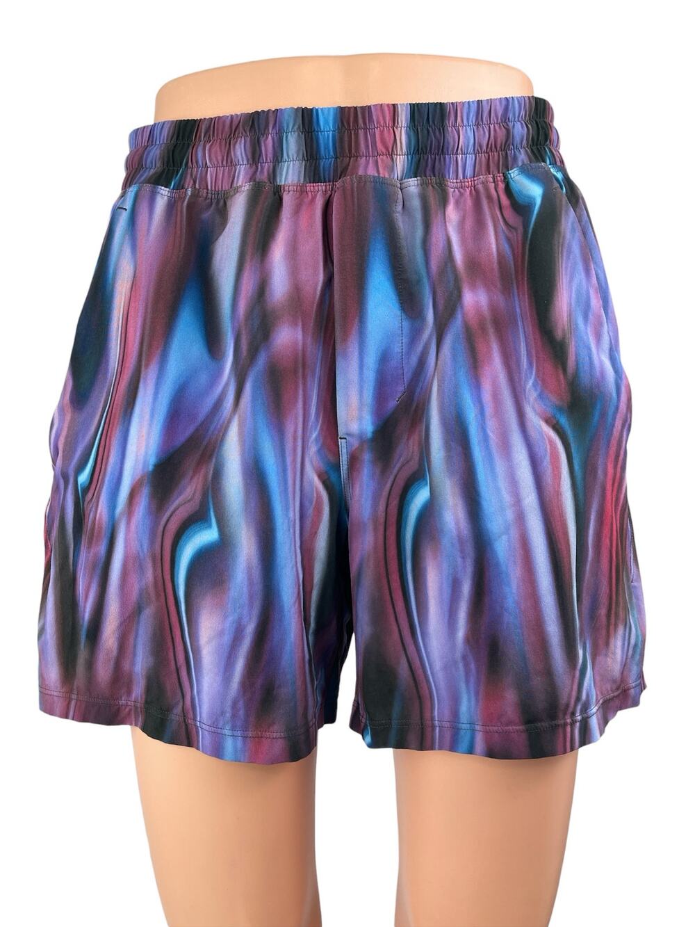 Lululemon Pace Breaker Multicolor Elastic Activewear Sports Running Shorts S/M